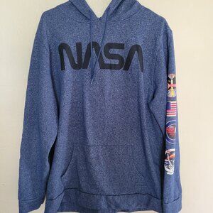NASA Aldrin Family Foundation Hoodie Blue Sz. XL Graphics Patches Space MS66